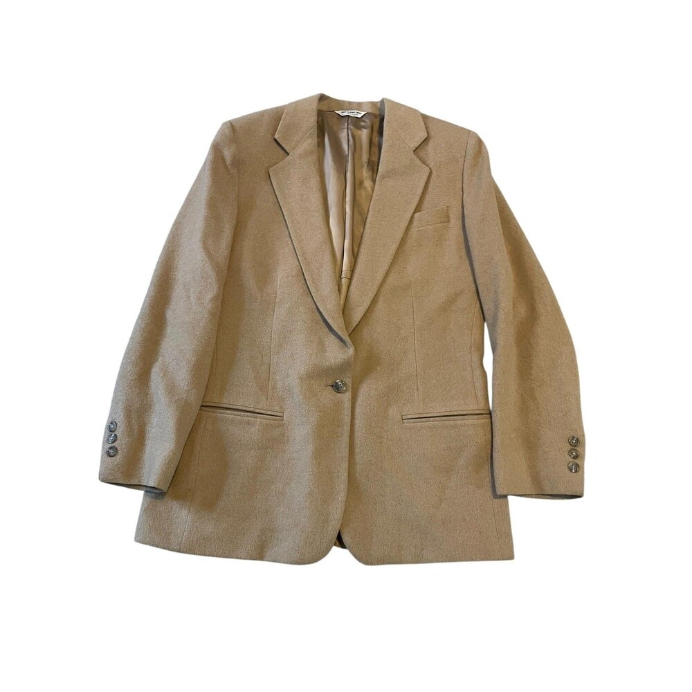 VTG Barrie Pace Ltd Blazer Jacket Women's 6 Medium Camelhair Single Button Lined